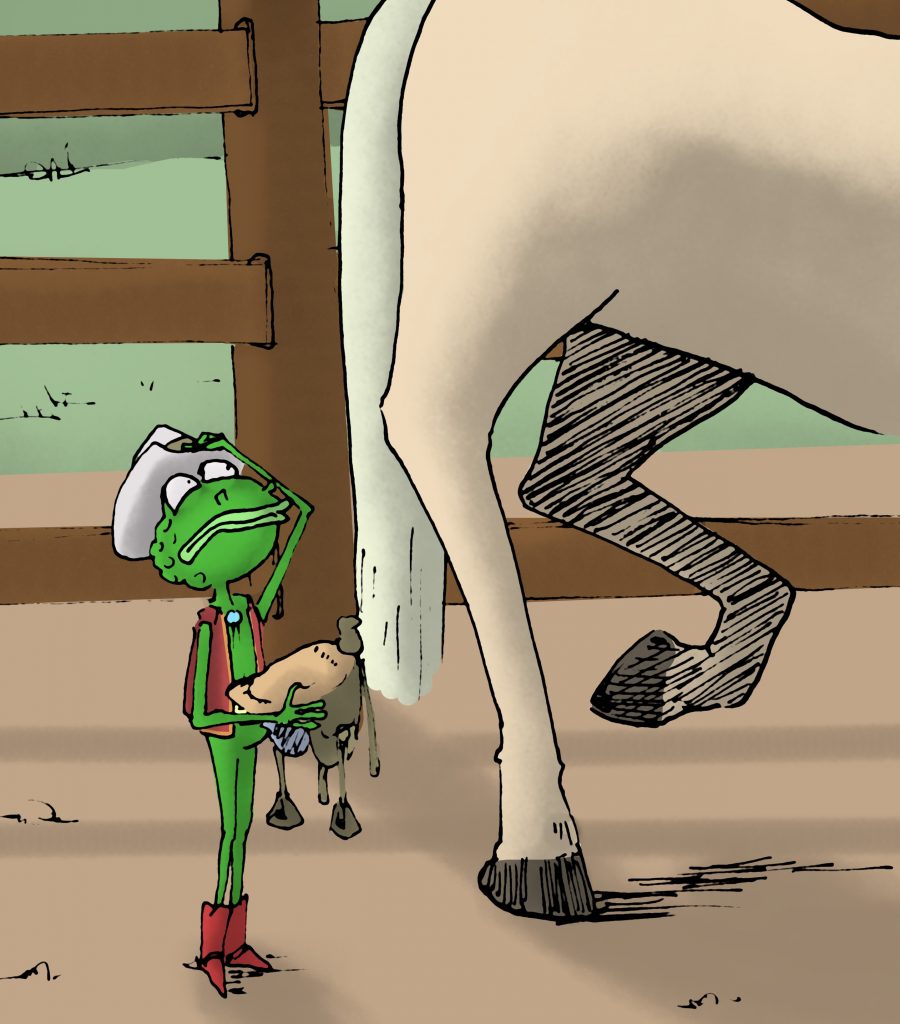 Rodeo Frog And The Horse